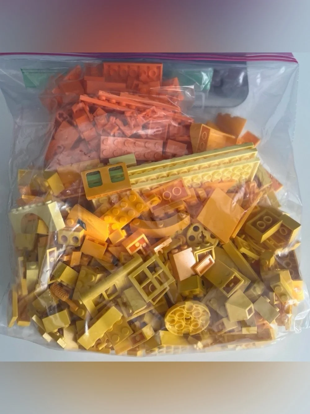 Lego 1.7lbs Yellow Orange Loose Pieces Plates Bricks